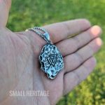 Two-Sided Vegvísir Valknut Pendant Viking Stainless Steel Necklace