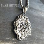 Two-Sided Vegvísir Valknut Pendant Viking Stainless Steel Necklace