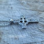 Stainless Steel Celtic Irish Cross Necklace Norse Viking Knot Pendant