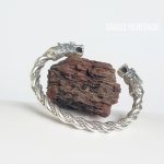 925 Sterling Silver Viking Bracelet Cuff Medieval Style Arm Ring For Men