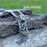 Viking Rune Necklace Stainless Steel Nordic Amulet Odin Symbol Othala Rune Men