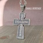 Orthodox Cross Necklace Russian Slavic Stainless Steel Pendant Chain Men Women