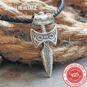 Viking Spear Necklace Norse Pendant Amulet 925 Sterling Silver Men