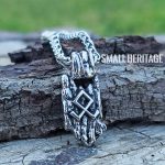 Viking Rune Necklace Stainless Steel Nordic Amulet Odin Symbol Othala Rune Men