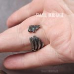 Flying Eagle Ring Stainless Steel Bird Punk Silver Color Vintage Style