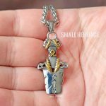 Viking Sword Necklace Stainless Steel Othala Rune Pendant Chain Odal Men Norse