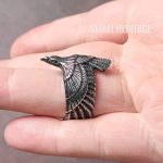 Flying Eagle Ring Stainless Steel Bird Punk Silver Color Vintage Style