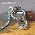 Large Dragon Necklace Serpent Eating Its Own Tail infinity The Cycle Of Birth
