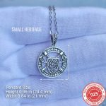 Viking Necklace 925 Sterling Silver Axe Knot Pendant Amulet Shield