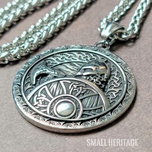 Viking Warrior Necklace Stainless Steel Berserk Pendant Chain Nordic Men Axe