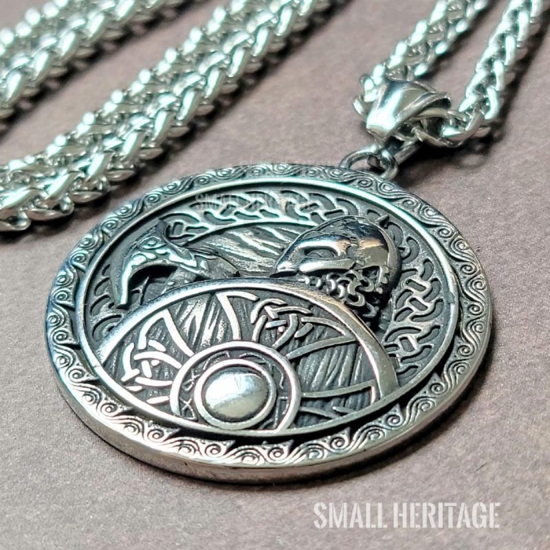 Viking Warrior Necklace Stainless Steel Berserk Pendant Chain Nordic Men Axe