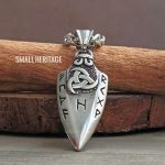 Viking Spear Necklace Stainless Steel Pendant Chain Amulet