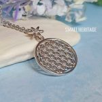 Flower of Life Necklace 925 Sterling Silver Pendant Chain Seed of Life
