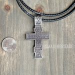 Large Orthodox Cross Necklace Stainless Steel Slavic Crucifix Pendant
