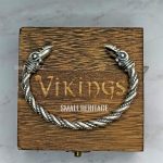 Raven Bracelet 925 Sterling Silver Viking Cuff Medieval Style Arm Ring