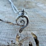 316L Stainless Steel Amulet Necklace Totem Snake Mayan Scepter Pendant
