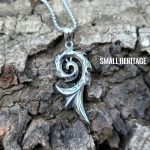 Dragon Flame Pendant Stainless Steel Necklace Men Women Amulet