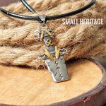 Viking Sword Necklace Stainless Steel Othala Rune Pendant Chain Odal Men Norse