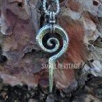 316L Stainless Steel Amulet Necklace Totem Snake Mayan Scepter Pendant