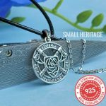 Viking Necklace 925 Sterling Silver Axe Knot Pendant Amulet Shield