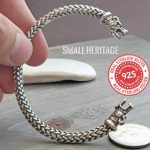 SMALL HERITAGE 925 Sterling Silver Viking Bracelet Norse Cuff Medieval Style Arm Ring