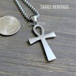 Ankh Necklace Stainless Steel Key Of Life Pendant Chain Ancient Egyptian Amulet
