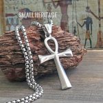Ankh Necklace Stainless Steel Key Of Life Pendant Chain Ancient Egyptian Amulet