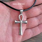 Ankh Necklace Stainless Steel Key Of Life Pendant Chain Ancient Egyptian Amulet