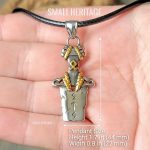 Viking Sword Necklace Stainless Steel Othala Rune Pendant Chain Odal Men Norse