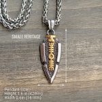 Viking Spear Necklace Stainless Steel Pendant Chain Modern Style Amulet
