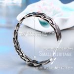 316L Stainless Steel Cuff Bracelet Open Bangle Retro Style Twist Men