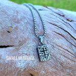 Cross Necklace Ancient Style Christian Amulet Stainless Steel Pendant Men Women