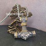 Viking Necklace Norse Amulet Pendant Hammer Mjolnir