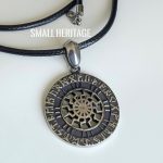 Slavic Viking Svarog Kolovrat Sun Necklace Rodnoverie Amulet Rune