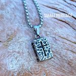 Cross Necklace Ancient Style Christian Amulet Stainless Steel Pendant Men Women