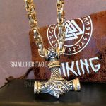 Large Viking Thor Hammer Mjolnir Necklace Norse Amulet