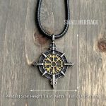 Viking Vegvisir Compass Necklace Stainless Steel Pendant Amulet