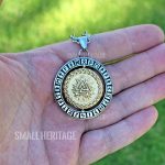 Rotating Viking Necklace Stainless Steel Norse Amulet