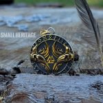 Raven Necklace Huginn & Muninn Rune Valknut Viking Pendant Vegvisir