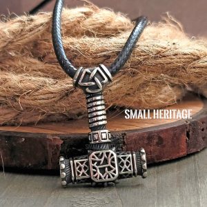 Thor Hammer Viking Necklace Stainless Steel Pendant Norse Mjolnir