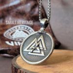 Viking Vegvisir Necklace Stainless Steel Norse Valknut Amulet Pendant