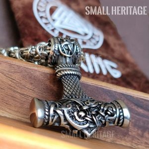 Large Viking Stainless Steel Necklace Norse Amulet