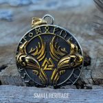 Raven Necklace Huginn & Muninn Rune Valknut Viking Pendant Vegvisir