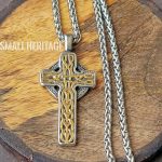 Celtic Cross Necklace Norse Viking Knot Pendant