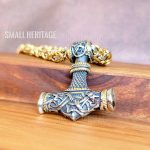 Large Viking Stainless Steel Necklace Norse Amulet Pendant Thor Hammer Mjolnir