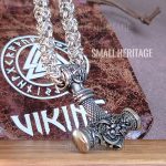 Large Viking Stainless Steel Necklace Norse Amulet