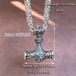 Large Viking Stainless Steel Necklace Norse Amulet