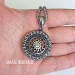 Slavic Viking Svarog Kolovrat Sun Necklace Rodnoverie Amulet Rune