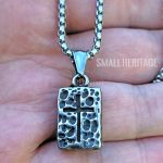 Cross Necklace Ancient Style Christian Amulet Stainless Steel Pendant Men Women