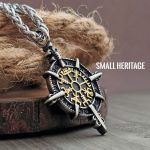 Viking Vegvisir Compass Necklace Stainless Steel Pendant Amulet
